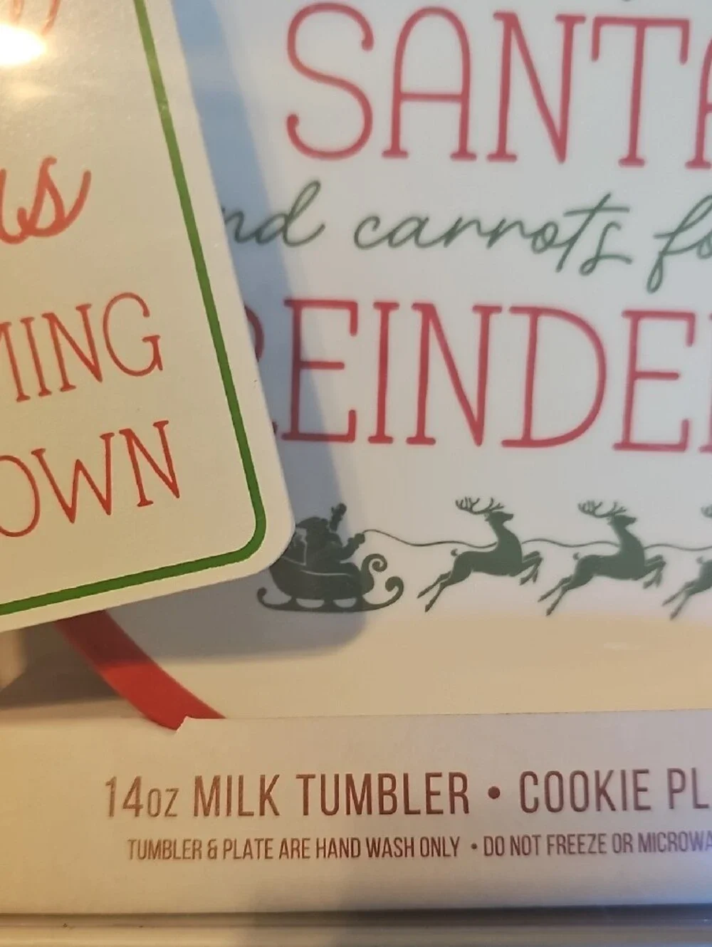 NWT Santa's Milk & Cookies Set  Christmas Tradition Holiday 3 Piece Festive Kids